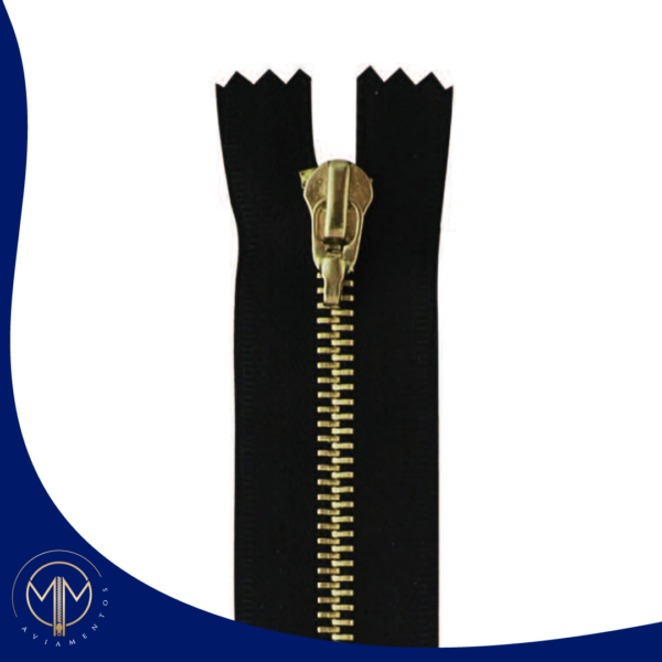 Zíper Nº5 - Metal fixo dourado
